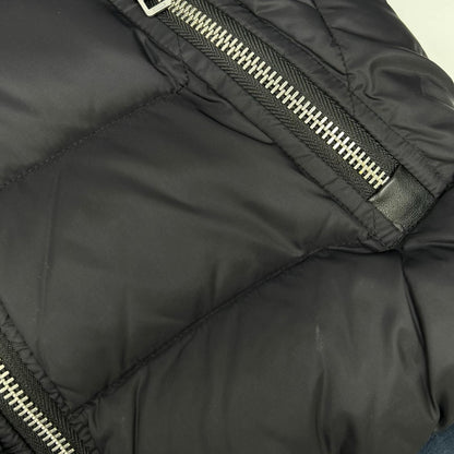 DIESEL Denim Nylon Stand Collar Down Jacket Size L
