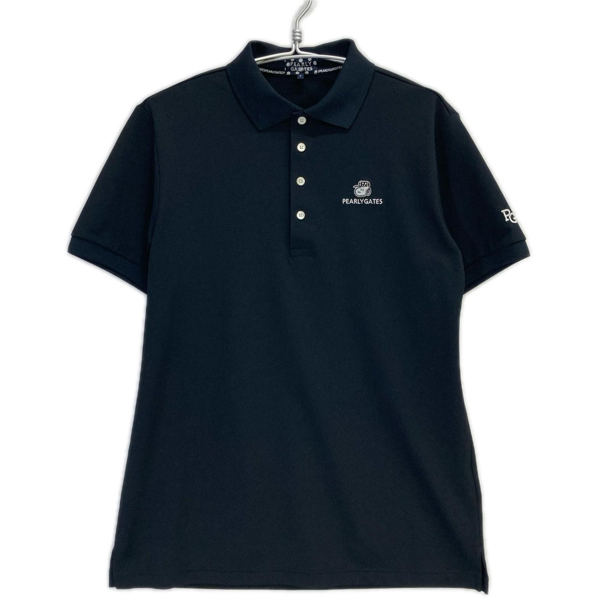 PEARLY GATES 053-5260031 Peanuts Shirt Black Polo Size 6(LL)