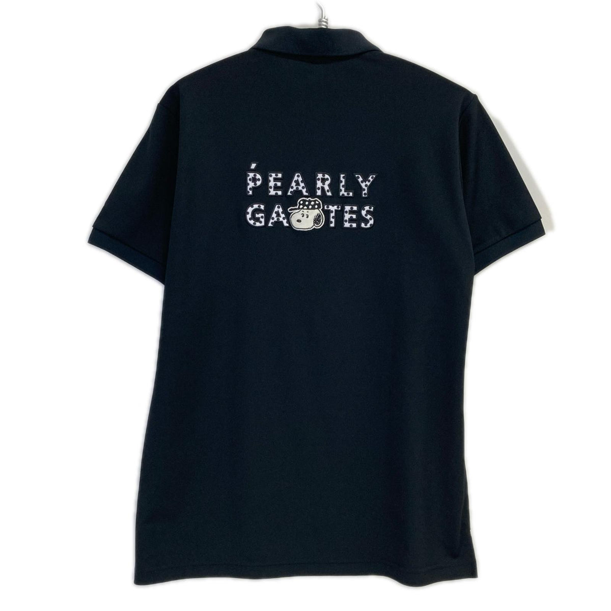 PEARLY GATES 053-5260031 Peanuts Shirt Black Polo Size 6(LL)