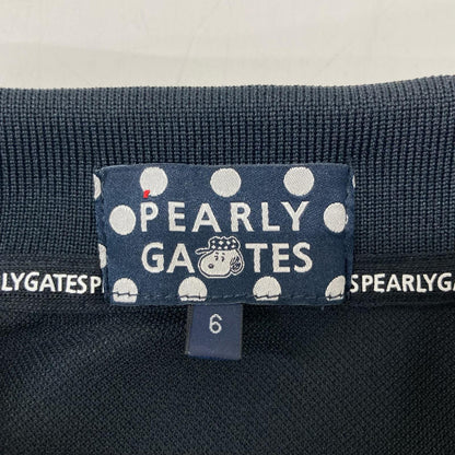 PEARLY GATES 053-5260031 Peanuts Shirt Black Polo Size 6(LL)