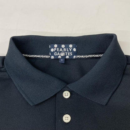 PEARLY GATES 053-5260031 Peanuts Shirt Black Polo Size 6(LL)