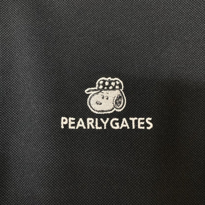PEARLY GATES 053-5260031 Peanuts Shirt Black Polo Size 6(LL)