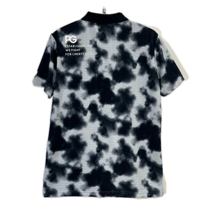 PEARLY GATES Tie-Dye Polyester Polo Navy Size 6 (LL)