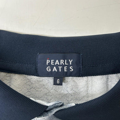 PEARLY GATES Tie-Dye Polyester Polo Navy Size 6 (LL)