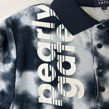 PEARLY GATES Tie-Dye Polyester Polo Navy Size 6 (LL)