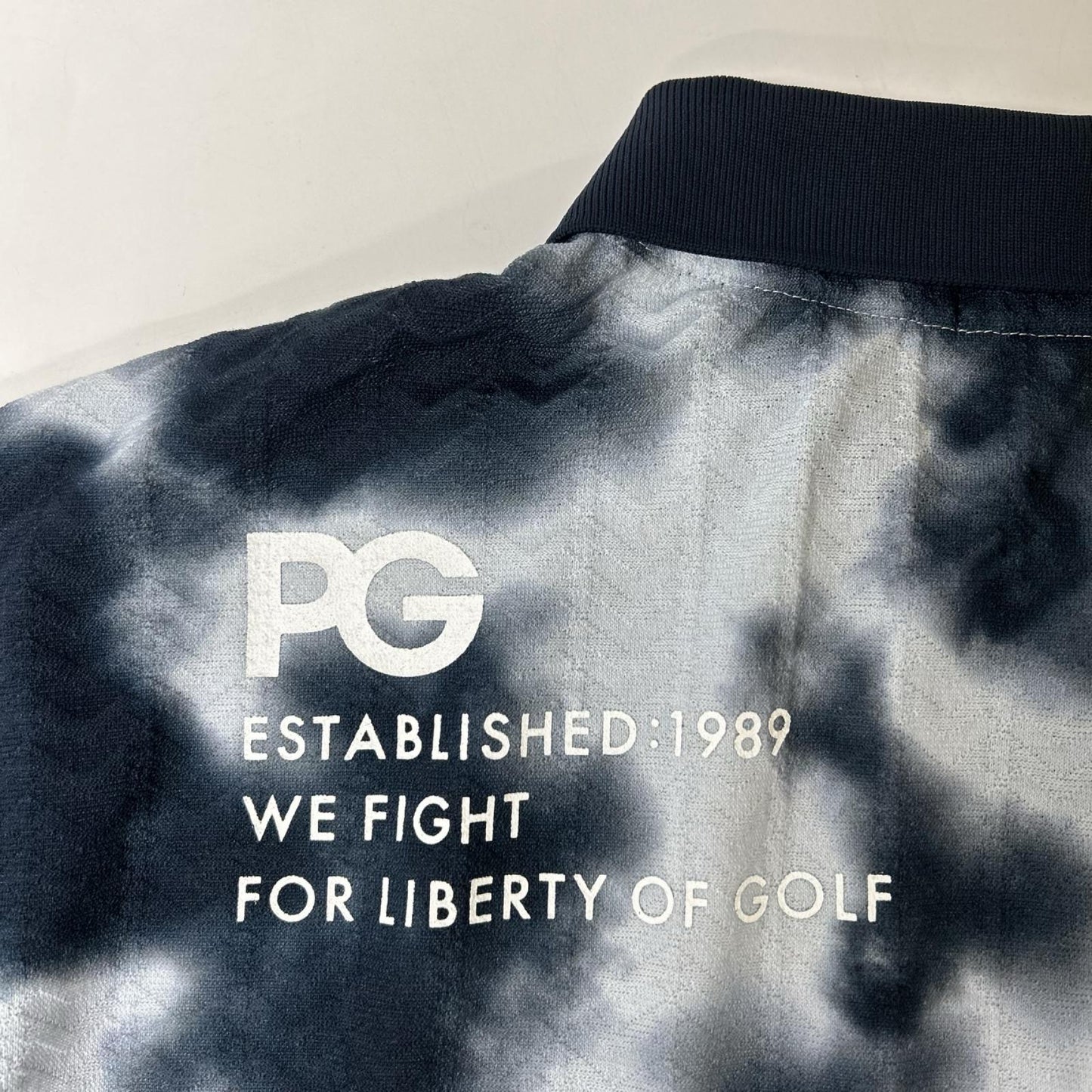 PEARLY GATES Tie-Dye Polyester Polo Navy Size 6 (LL)