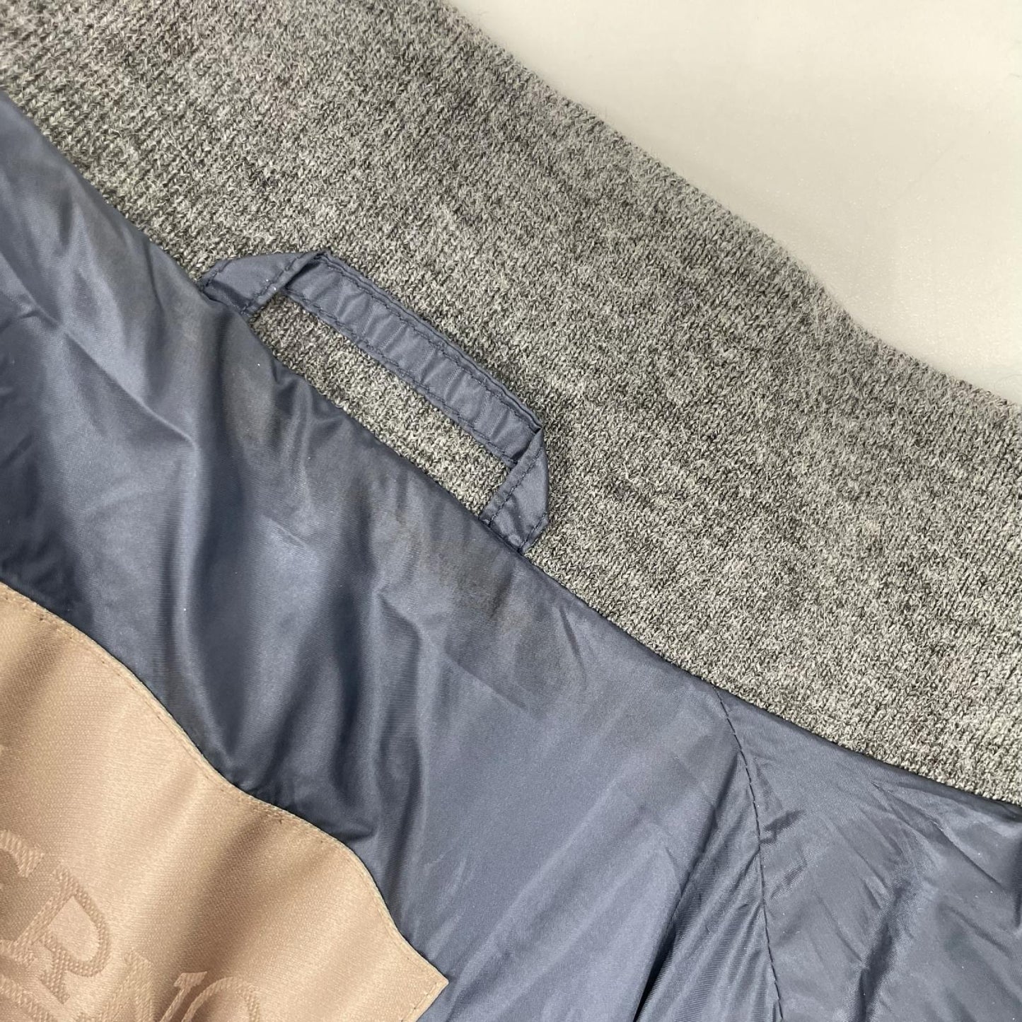 HERNO RESORT Paneled Nylon Down Jacket Navy/Gray Size 50