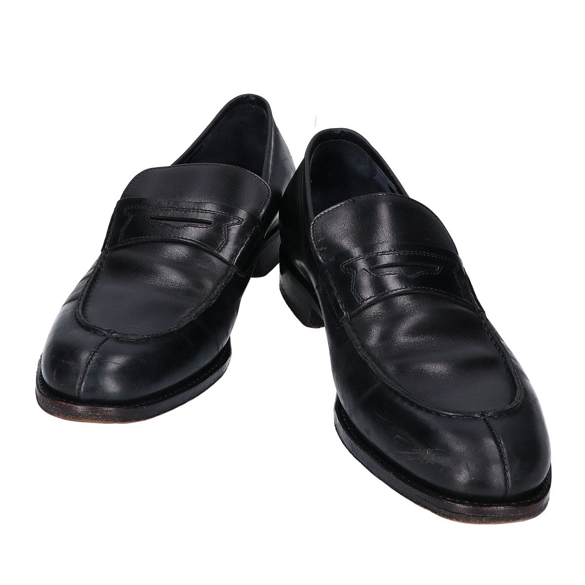 SalvatoreFerragamo Black Leather Penny Loafers Size 8