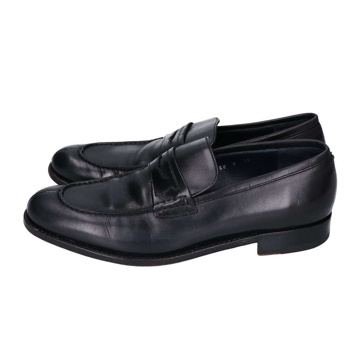 SalvatoreFerragamo Black Leather Penny Loafers Size 8