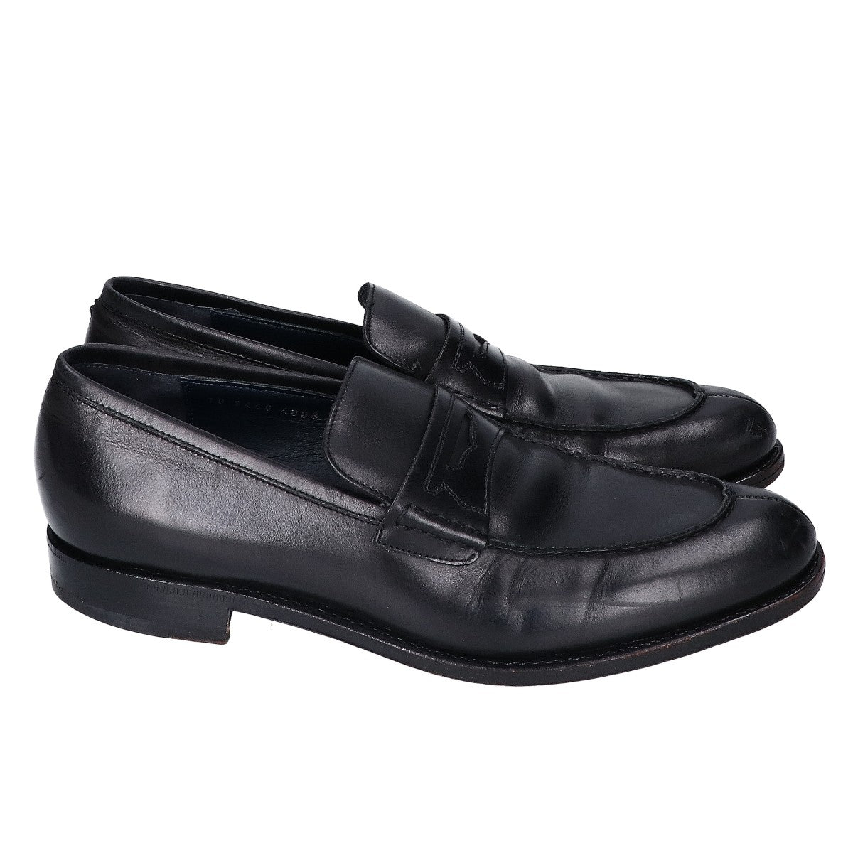SalvatoreFerragamo Black Leather Penny Loafers Size 8