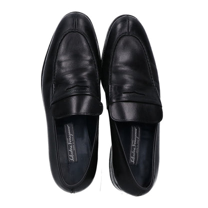 SalvatoreFerragamo Black Leather Penny Loafers Size 8