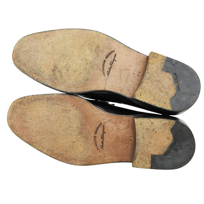 SalvatoreFerragamo Leather Penny Loafers Black Size 7 1/2 2E