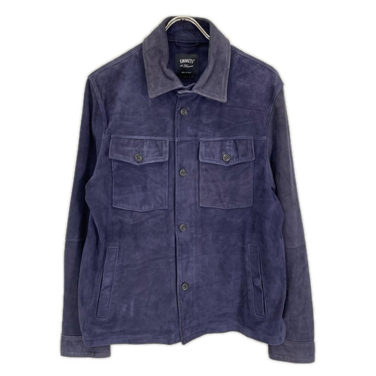 EMMETI Positano Navy Goatskin Suede 4-Pocket Jacket Size 50