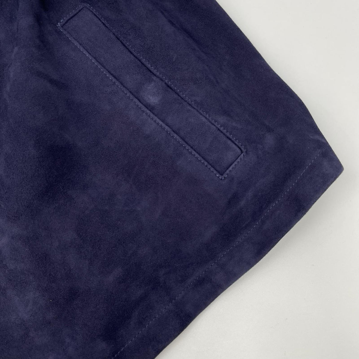 EMMETI Positano Navy Goatskin Suede 4-Pocket Jacket Size 50