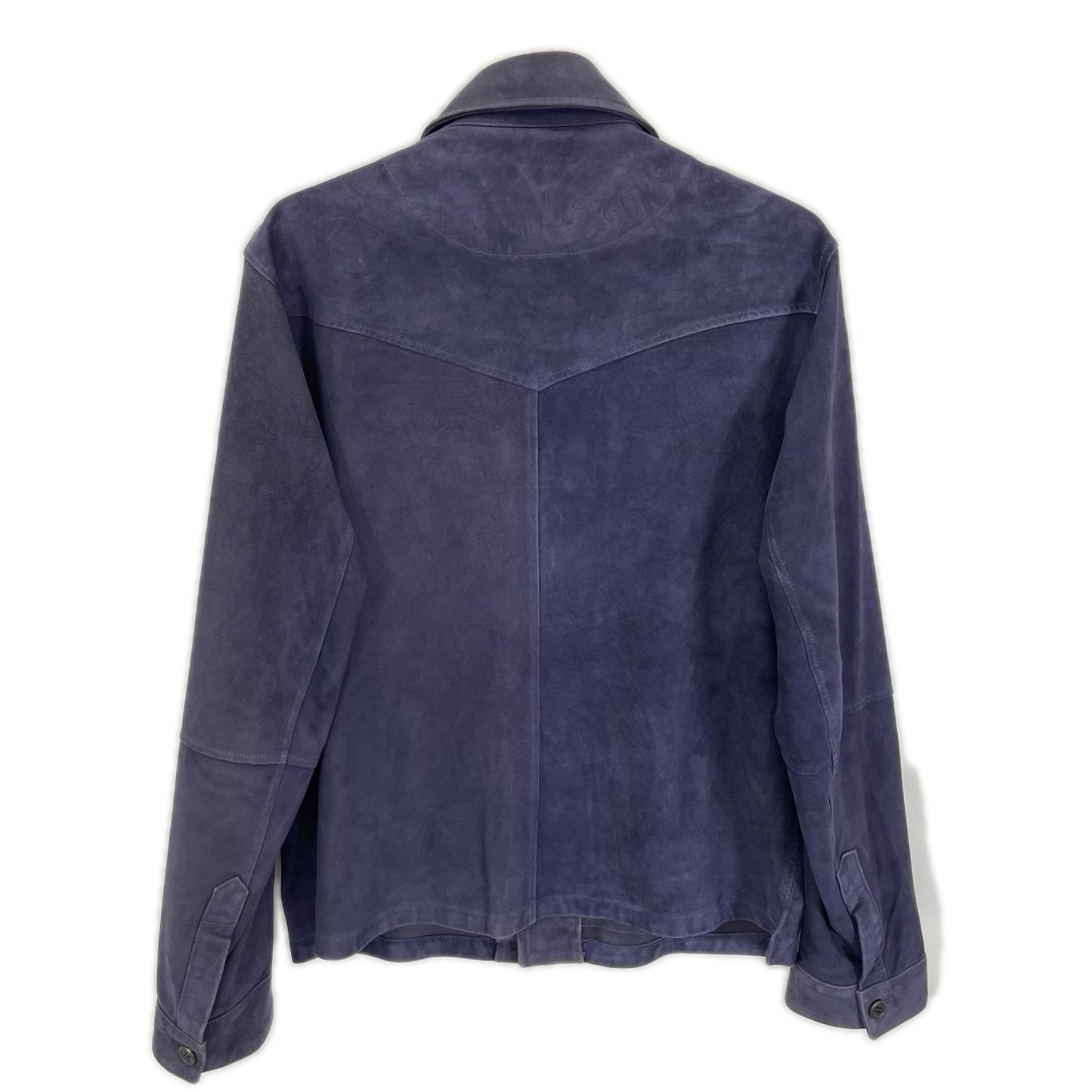 EMMETI Positano Navy Goatskin Suede 4-Pocket Jacket Size 50