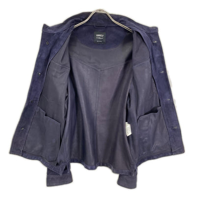 EMMETI Positano Navy Goatskin Suede 4-Pocket Jacket Size 50