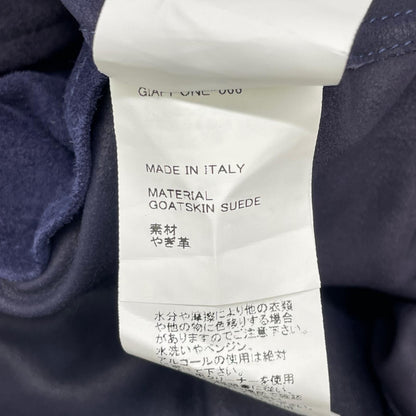 EMMETI Positano Navy Goatskin Suede 4-Pocket Jacket Size 50