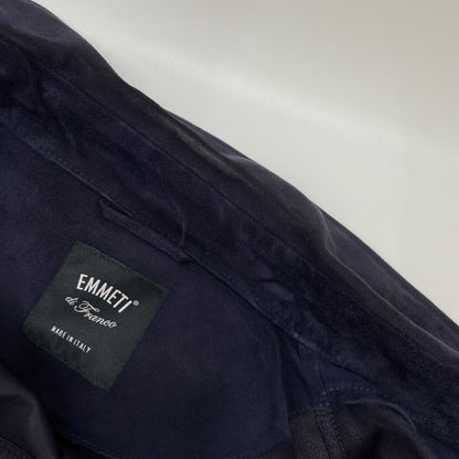 EMMETI Positano Navy Goatskin Suede 4-Pocket Jacket Size 50