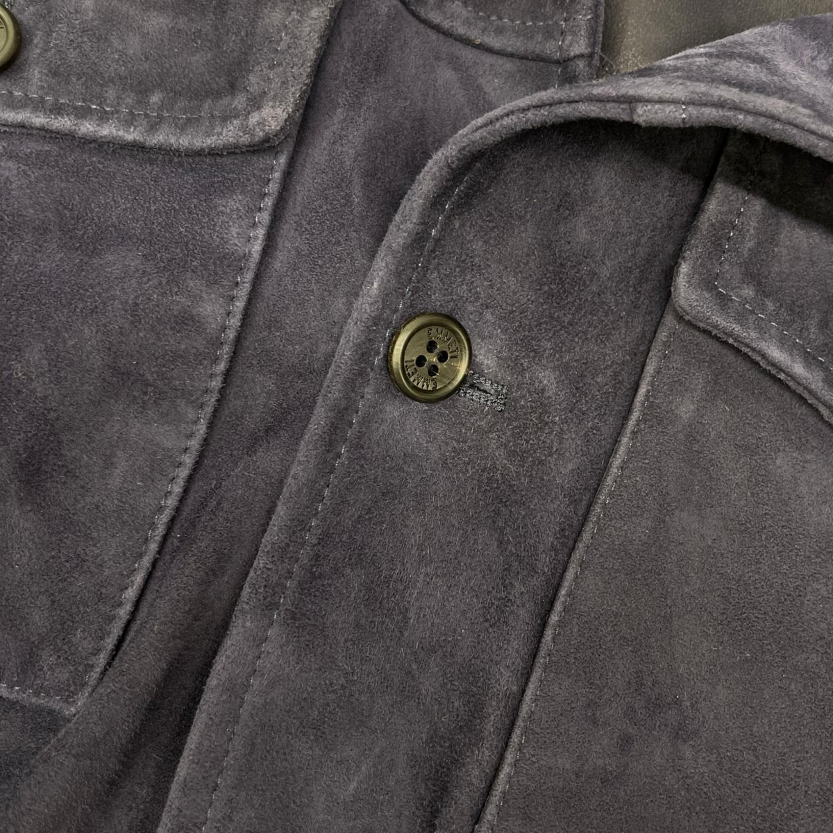 EMMETI Positano Navy Goatskin Suede 4-Pocket Jacket Size 50