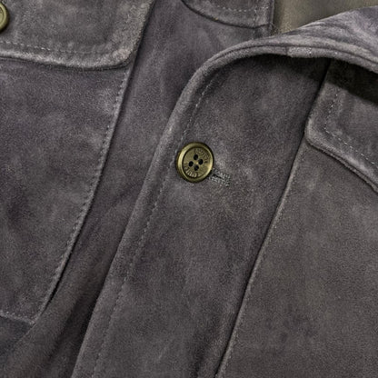 EMMETI Positano Navy Goatskin Suede 4-Pocket Jacket Size 50