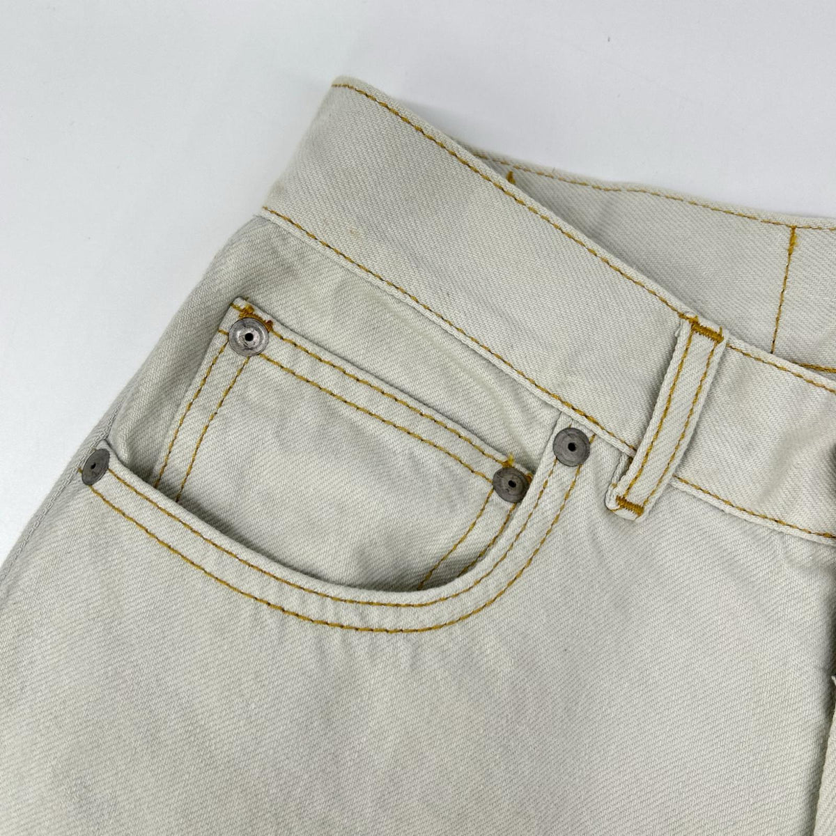 Maison Margiela S50LA0216 Bleached Selvedge Jeans Size 29