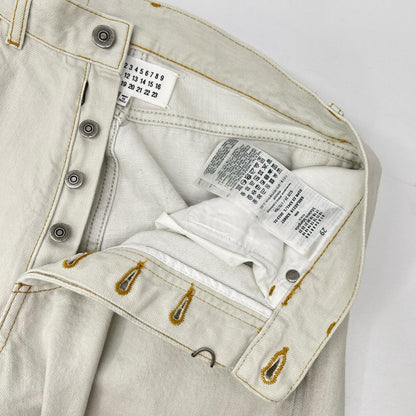 Maison Margiela S50LA0216 Bleached Selvedge Jeans Size 29