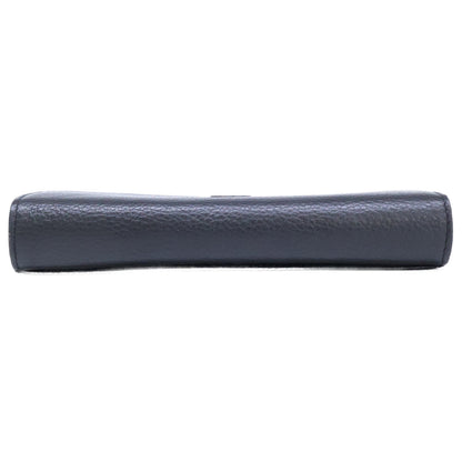 HUNTING WORLD Black Leather Flap Long Wallet
