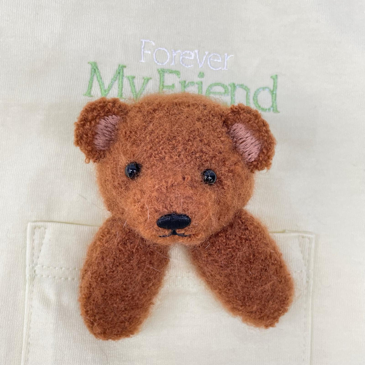 doublet 21SS WITH MY FRIEND Bear T-Shirt Yellow Size M