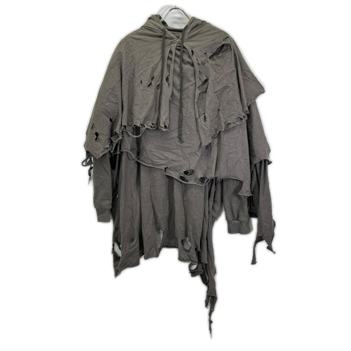 doublet 25AW Phantom Frayed Hoodie Gray Size XL