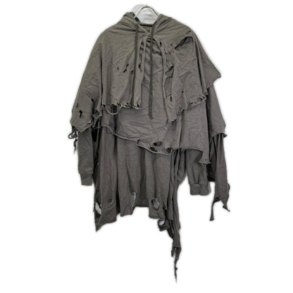 doublet 25AW Phantom Frayed Hoodie Gray Size XL