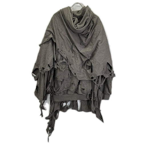 doublet 25AW Phantom Frayed Hoodie Gray Size XL