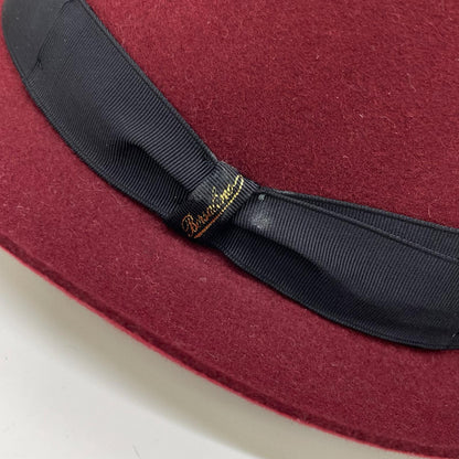 Borsalino Bordeaux Rabbit Fur Fedora Hat Size 59