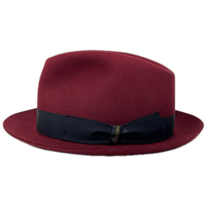 Borsalino Bordeaux Rabbit Fur Fedora Hat Size 59