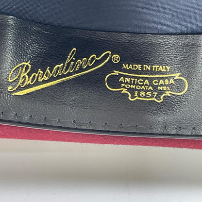 Borsalino Bordeaux Rabbit Fur Fedora Hat Size 59