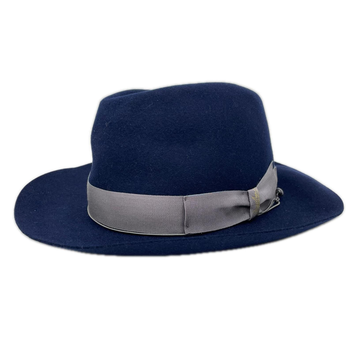Borsalino Navy Felt Fedora Hat Size 56