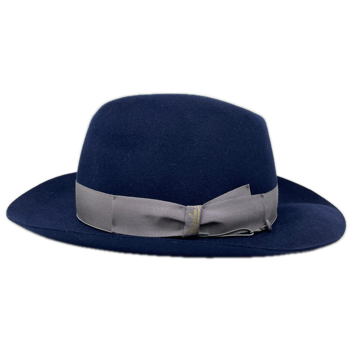 Borsalino Navy Felt Fedora Hat Size 56