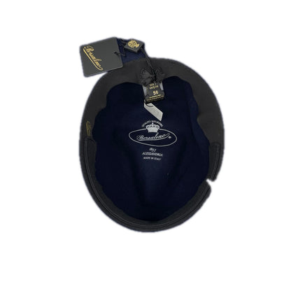 Borsalino Navy Felt Fedora Hat Size 56
