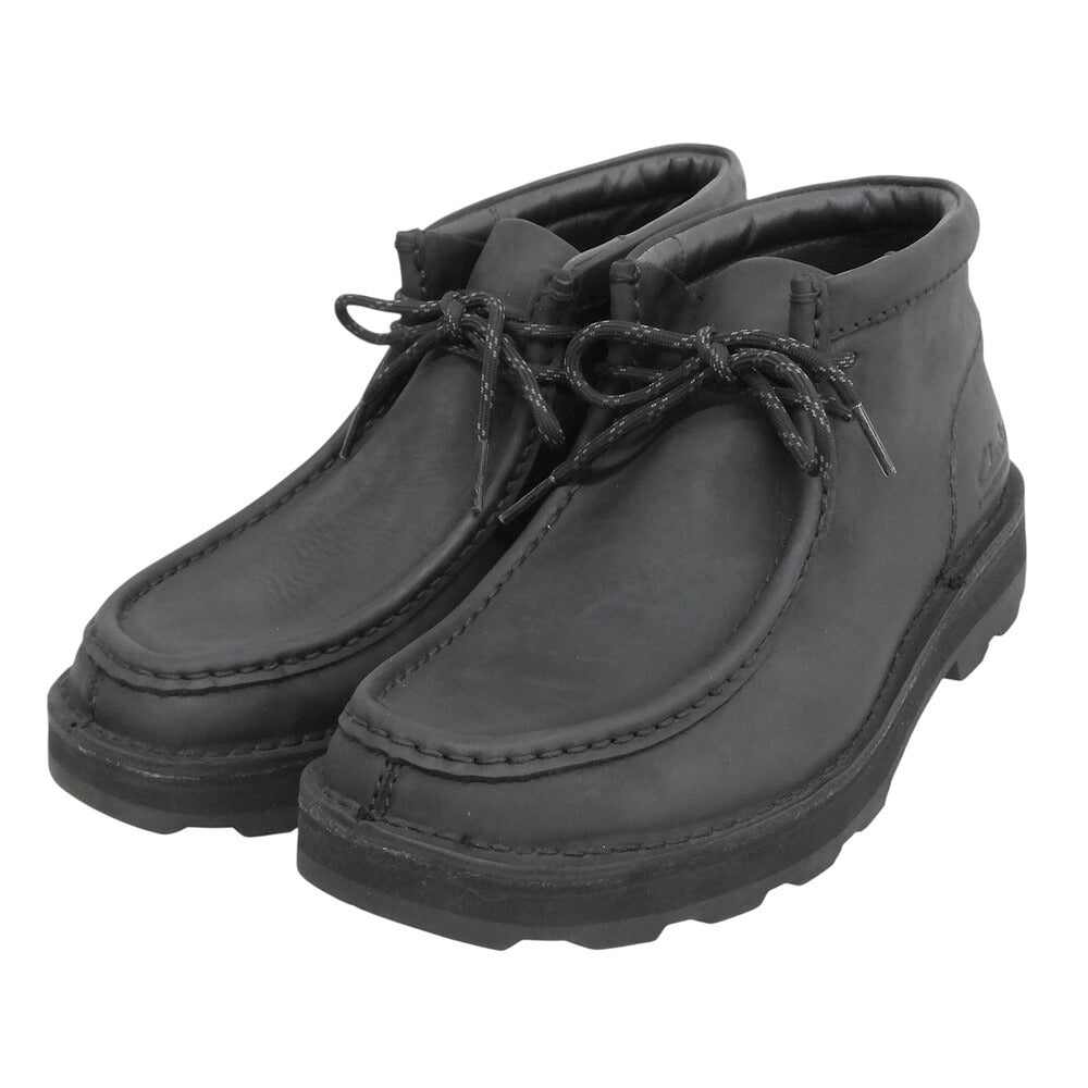Clarks Black Leather Coaston Wally Wallabee Boots Size 7(UK)