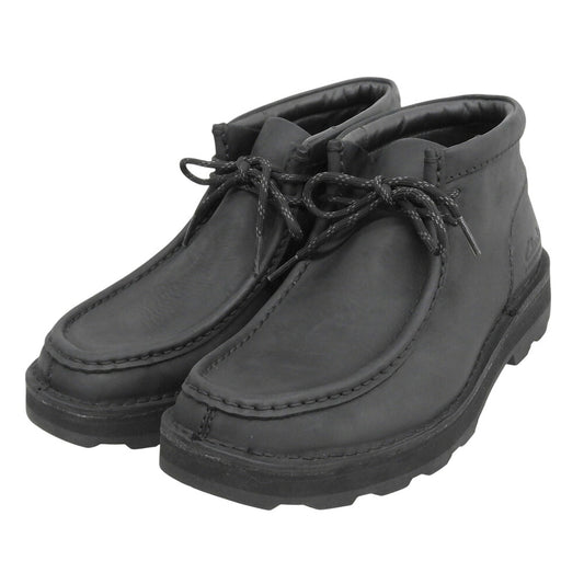 Clarks Black Leather Coaston Wally Wallabee Boots Size 7(UK)