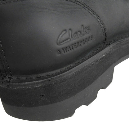 Clarks Black Leather Coaston Wally Wallabee Boots Size 7(UK)