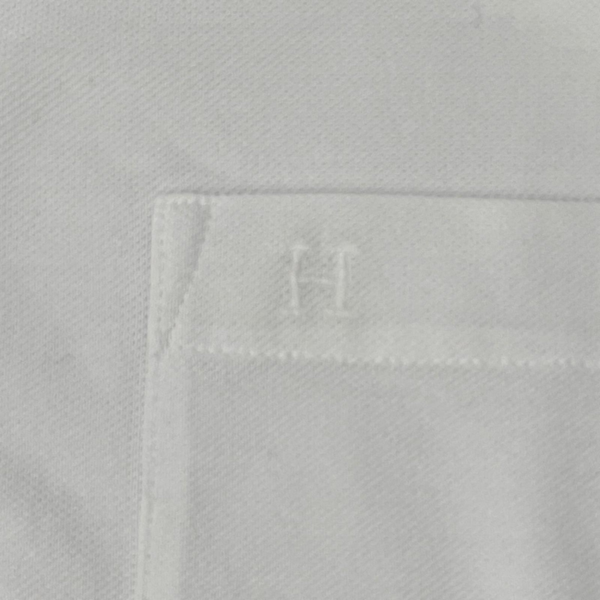 HERMES H-Embroidered Crew Neck Pocket T-Shirt White Size XS