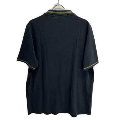 LOEWE Black Anagram Embroidered Cotton Polo Shirt Size XL