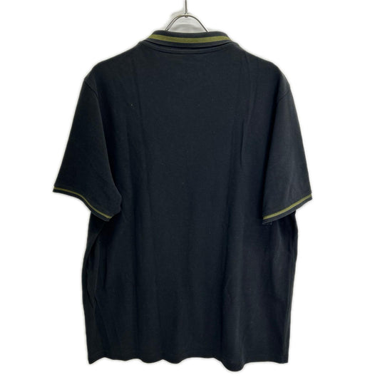 LOEWE Black Anagram Embroidered Cotton Polo Shirt Size XL