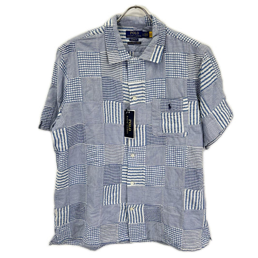 POLObyRalphLauren 26SS Patchwork Check Sleeve Shirt Polo Size L
