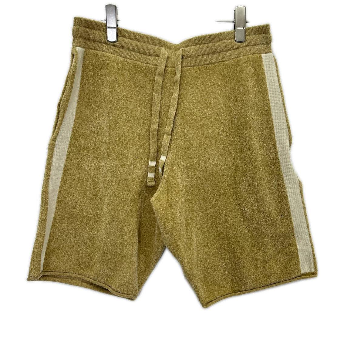 MARK&LONA Plush Velour Touch Shorts Beige Size 46