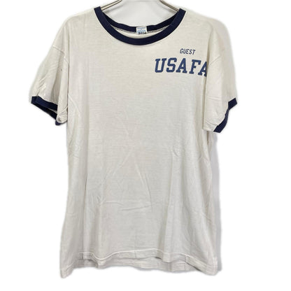 Champion 70s USAFA GUEST Bar Tag Ringer T-Shirt Size XL