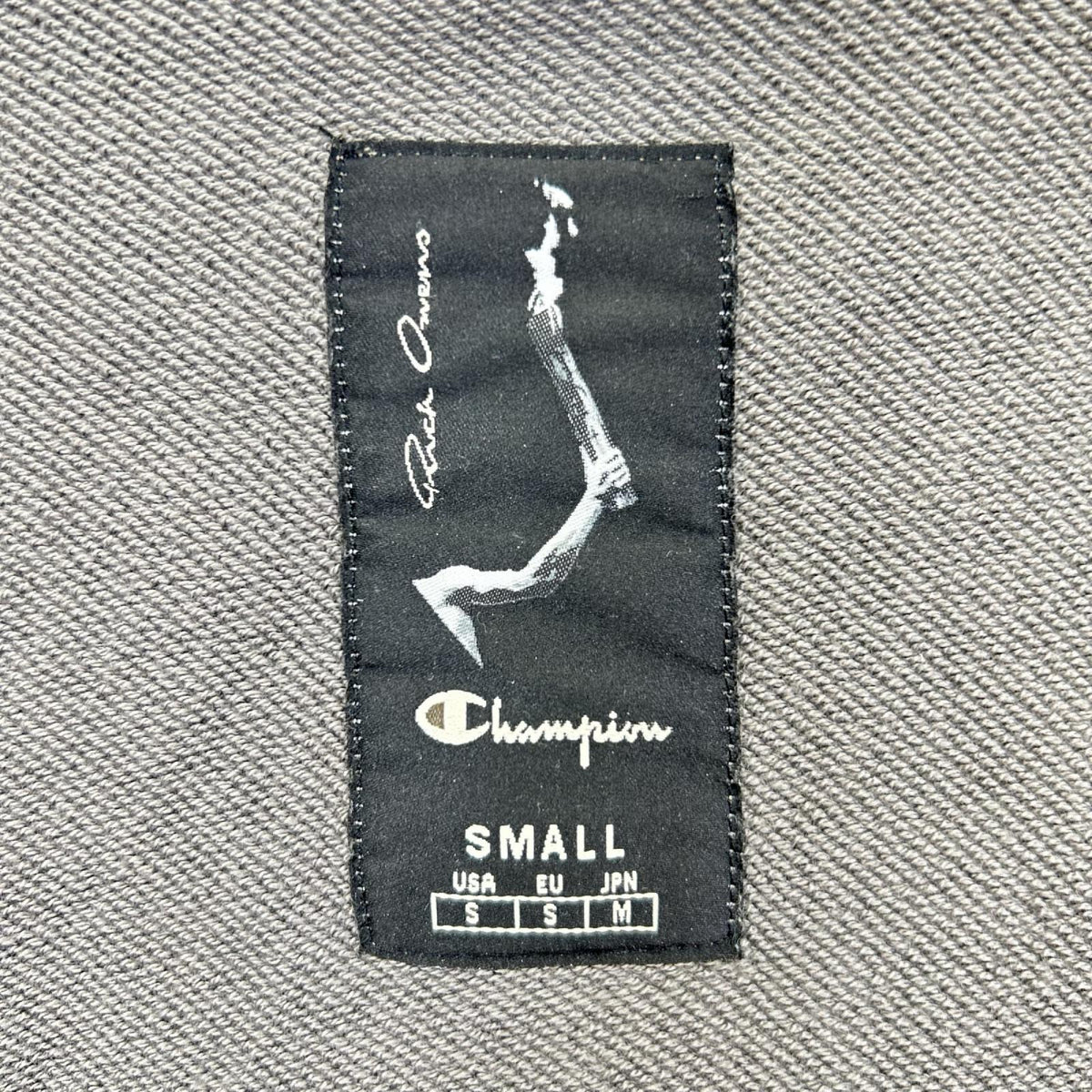 Rick Owens x Champion Pentagram Zip Up Hoodie Gray Size S