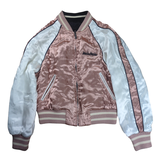 Miu Miu MIU Logo Reversible Rayon Souvenir Jacket Size 36
