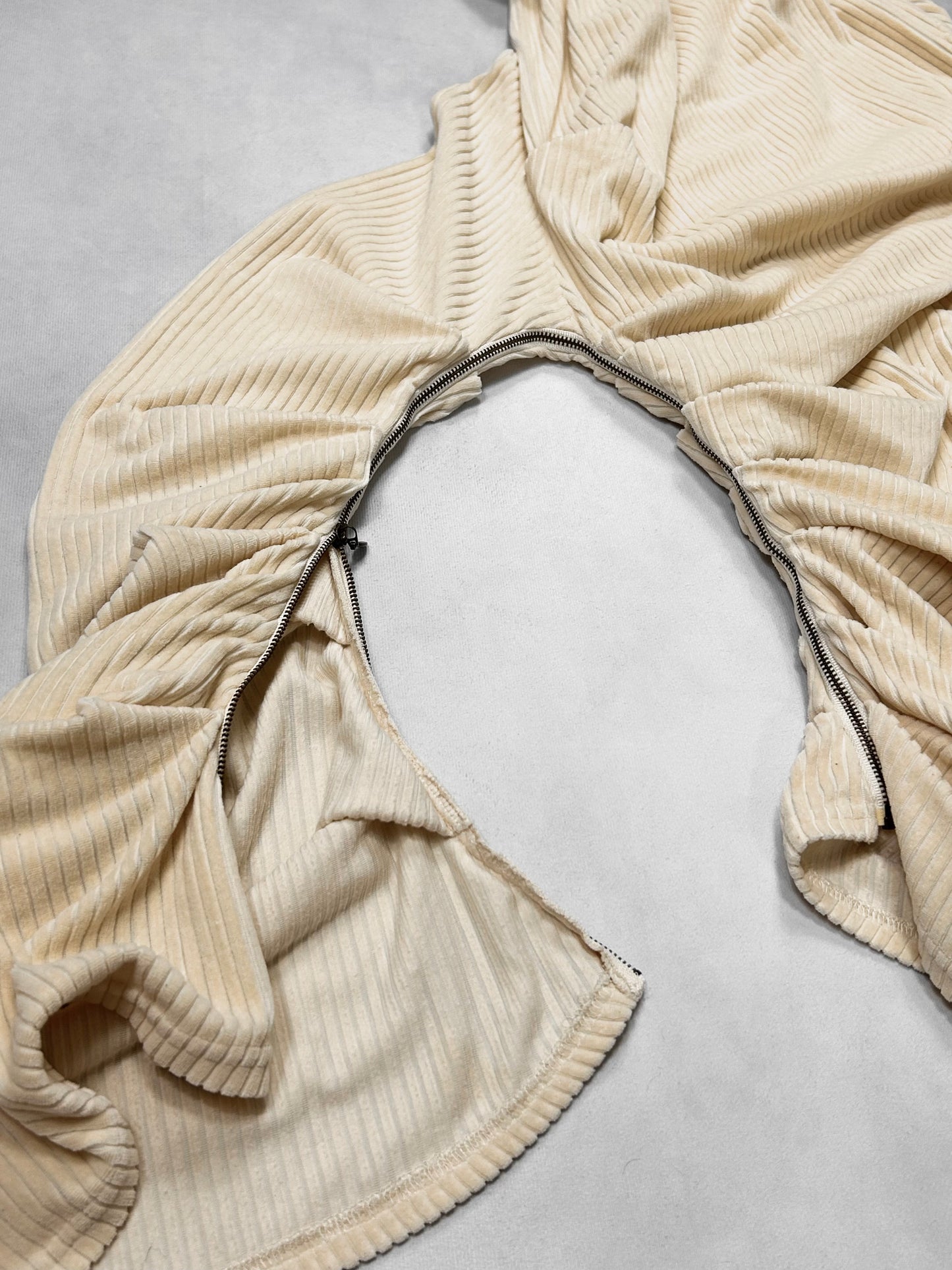 Jean Paul GAULTIER FEMME 1990s High Neck Knit Beige Size XS