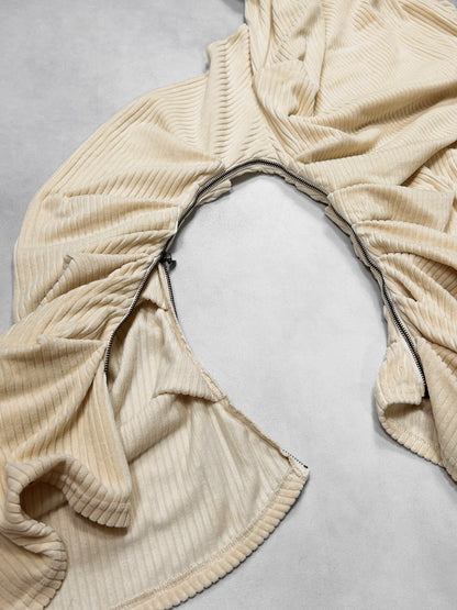 Jean Paul GAULTIER FEMME 1990s High Neck Knit Beige Size XS